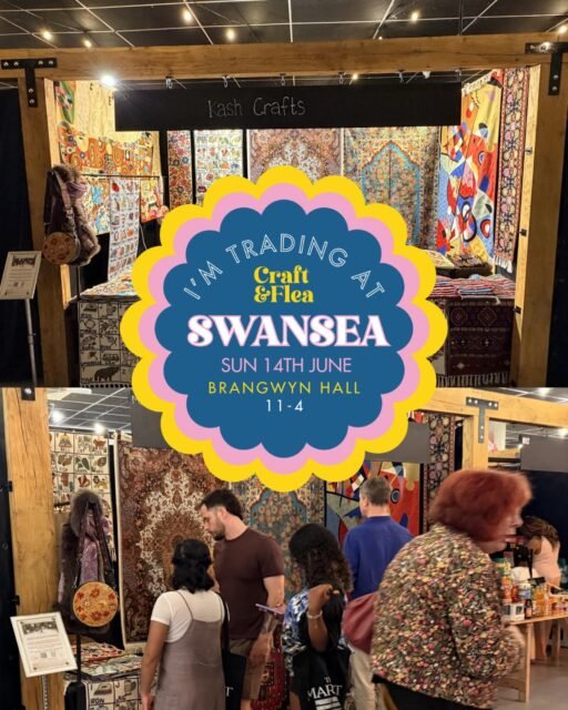 Get ready, Swansea! ✨
We are thrilled to be bringing Kash Crafts to the Craft & Flea market tomorrow! Whether you’re looking for unique textiles, beautiful hand-knotted rugs, or artisanal treasures, we have something special waiting for you.
Come say hi, explore our latest collection, and find your next favorite piece. We can’t wait to see you there!
📍 Where: Brangwyn Hall, Swansea
🗓️ When: Sunday, 14th June
⏰ Time: 11 AM - 4 PM
Don’t miss out—see you tomorrow!
#KashCrafts #CraftAndFlea #SwanseaEvents #SwanseaShopping #SupportLocal ArtisanCrafts HandmadeWithLove ShopLocalWales