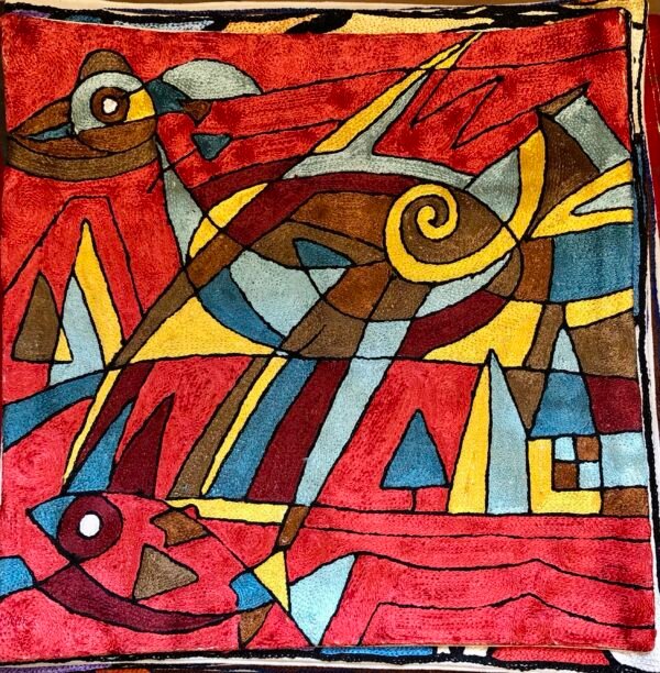 Silk Handmade  Cushion Cover