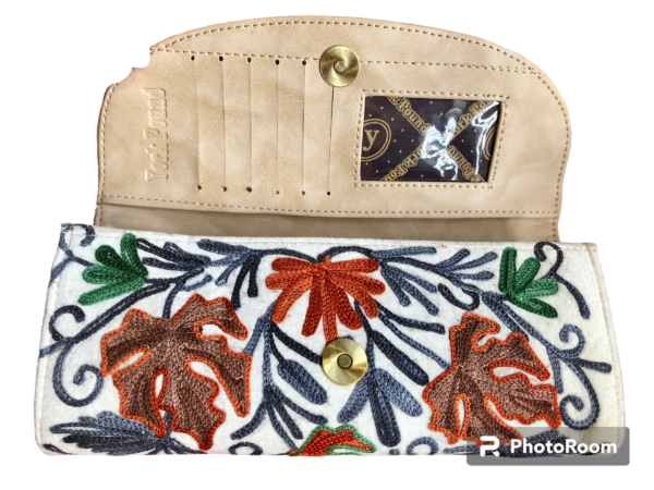 Embroidered Handmade Leather Wallet - Image 2