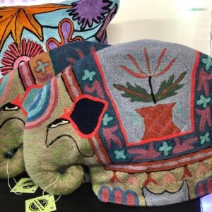 Handmade Kashmiri Chain-Stitched Elephant Tea Cozy