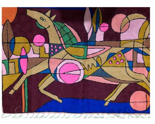 Handmade Crewel Wall Hanging - Image 2