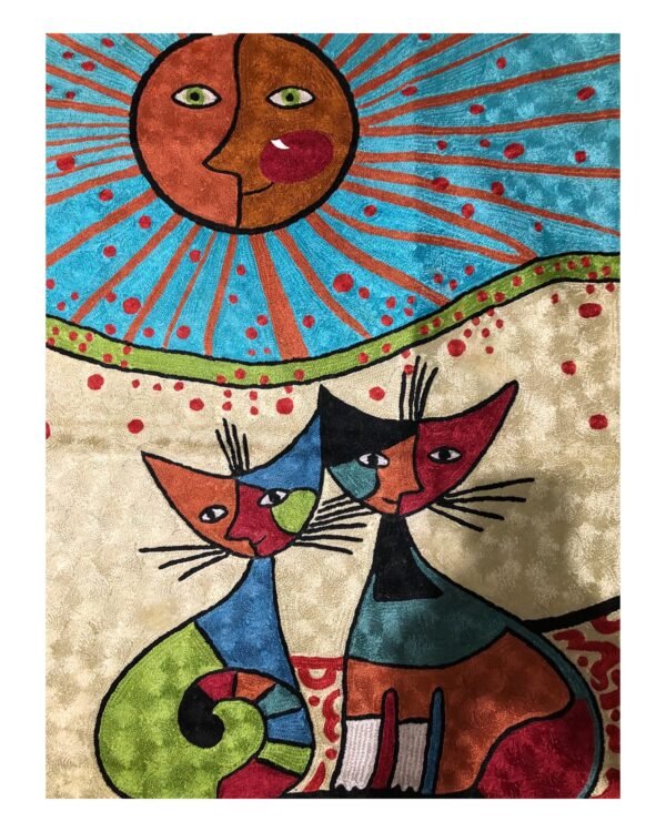 Handmade Crewel - Cat Wall Hanging