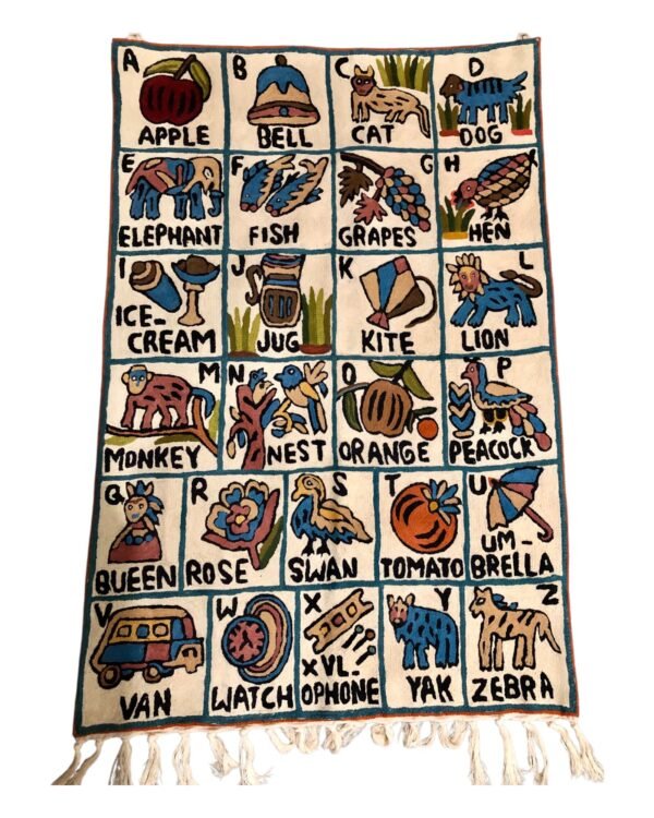 Handmade Crewel - ABC Wall Hanging