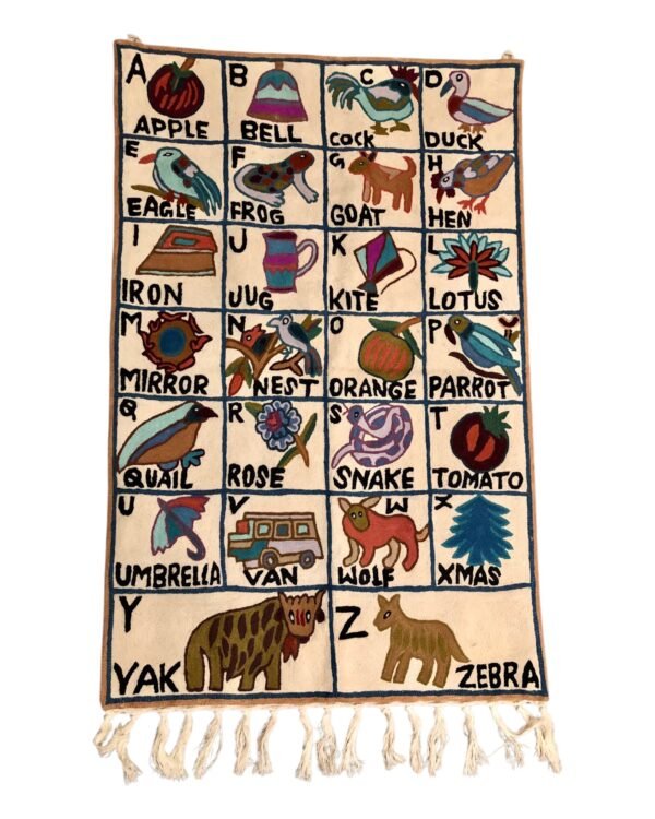 Handmade Crewel - ABC Wall Hanging