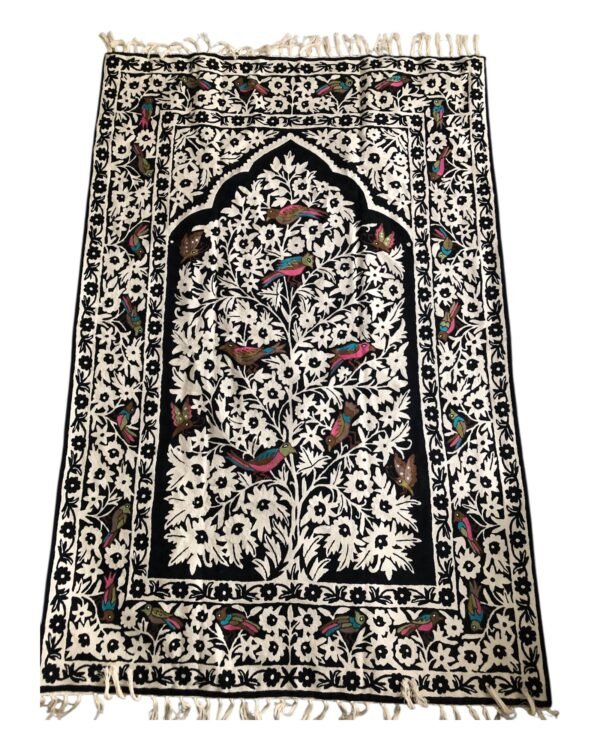 Songbirds in Bloom – Handmade Kashmiri Crewel Wool Rug