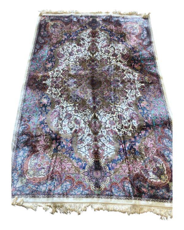 Imperial Bloom – Persian Silk Rug (183cm x 122cm) - Image 2