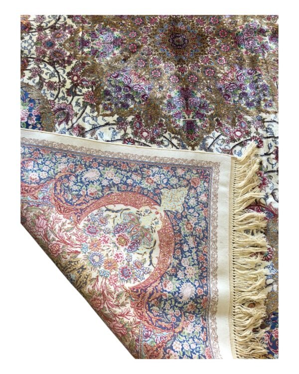 Imperial Bloom – Persian Silk Rug (183cm x 122cm) - Image 3