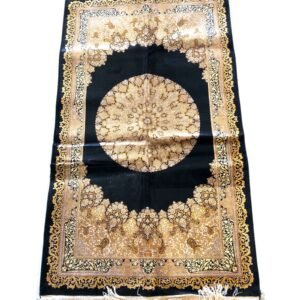 Midnight Majesty – Semi-Handmade Persian Silk Rug (5ft x 3ft / 152cm x 91cm)