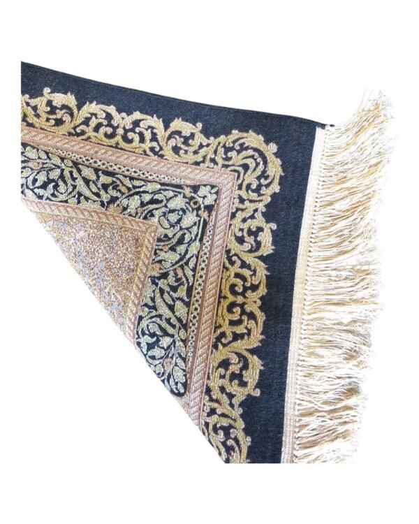 Midnight Majesty – Semi-Handmade Persian Silk Rug (5ft x 3ft / 152cm x 91cm) - Image 4