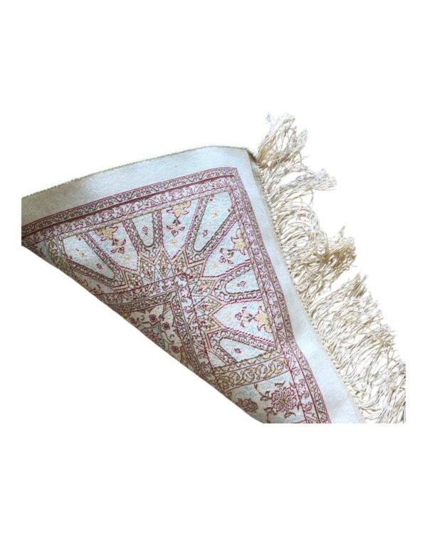 Radiance of Tabriz – Semi-Handmade Persian Silk Rug (2ft x 3ft / 61cm x 91cm) - Image 4