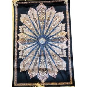 Starlit Petals – Persian Silk Rug (2ft x 3ft / 61cm x 91cm)