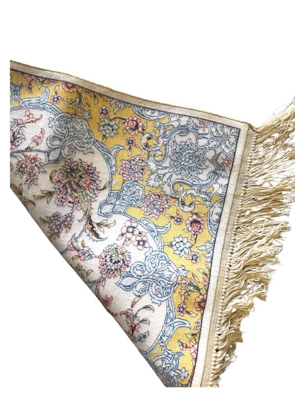 Celestial Bloom – Persian Silk Rug (2ft x 3ft / 61cm x 91cm) - Image 4