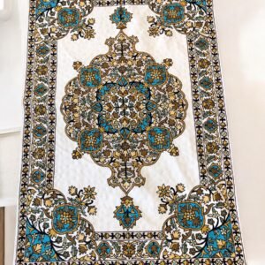 “Midnight Medallion” – Hand Embroidered Chain Stitch Wall Hanging / Rug (6ft x 4ft)