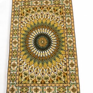 “Verdant Radiance” – Hand Embroidered Chain Stitch Wall Hanging / Rug (6ft x 4ft)