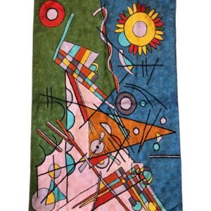 Abstract Radiance Chain Stitch Wall Hanging / Rug – 3ft x 2ft