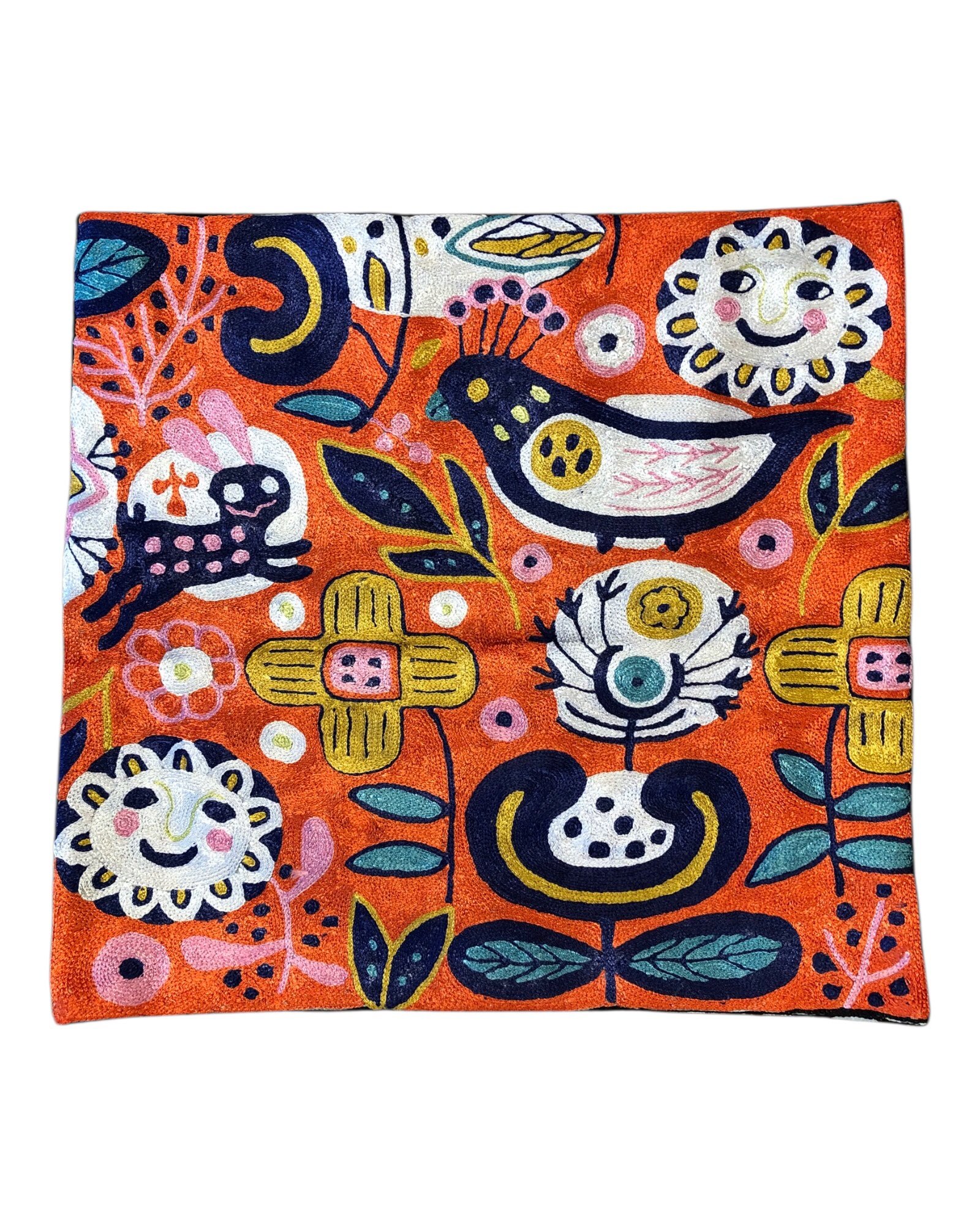 “Whimsy in Flight” – Laurel Burch-Inspired Handmade Cushion Cover
