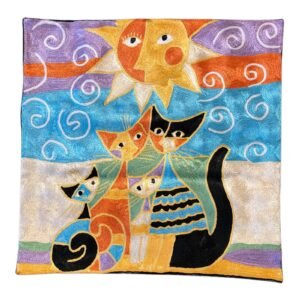 “Celestial Companions” – Rosina Wachtmeister-Inspired Handmade Cushion Cover