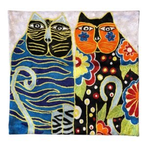 “Mystic Pair” – Laurel Burch-Inspired Handmade Cushion Cover