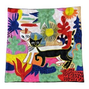 “Garden of Whimsy” – Britto & Burch-Inspired Handmade Cushion Cover