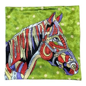 “Pop Safari” – Romero Britto-Inspired Handmade Cushion Cover