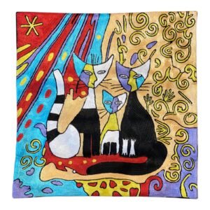 “Starlit Ensemble” – Rosina Wachtmeister-Inspired Handmade Cushion Cover