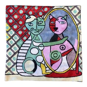 “Reflections in Thread” – Picasso-Inspired Handmade Cushion Cover