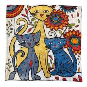 Kandinsky’s Cat Quartet – Handmade Cushion Cover