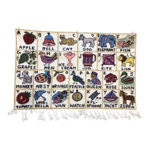 “A to Z Safari” – Artisan Alphabet Wall Art for Little Explorers