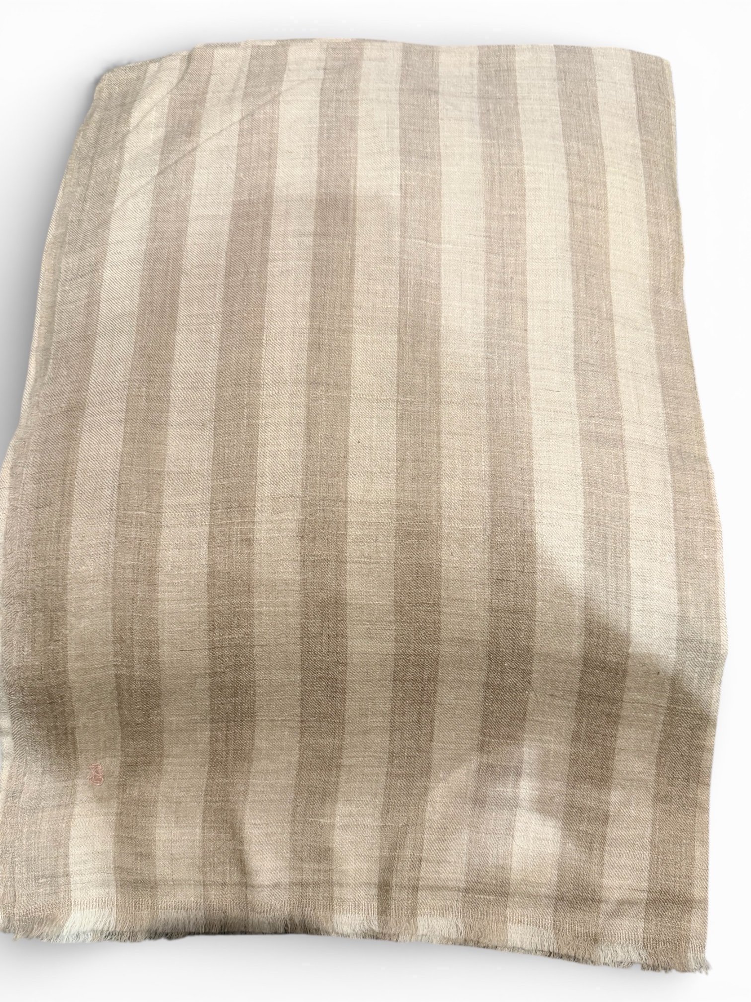 Saffron Sands Stripe – Pure Hand‑Spun Kashmiri Pashmina Shawl - Image 3