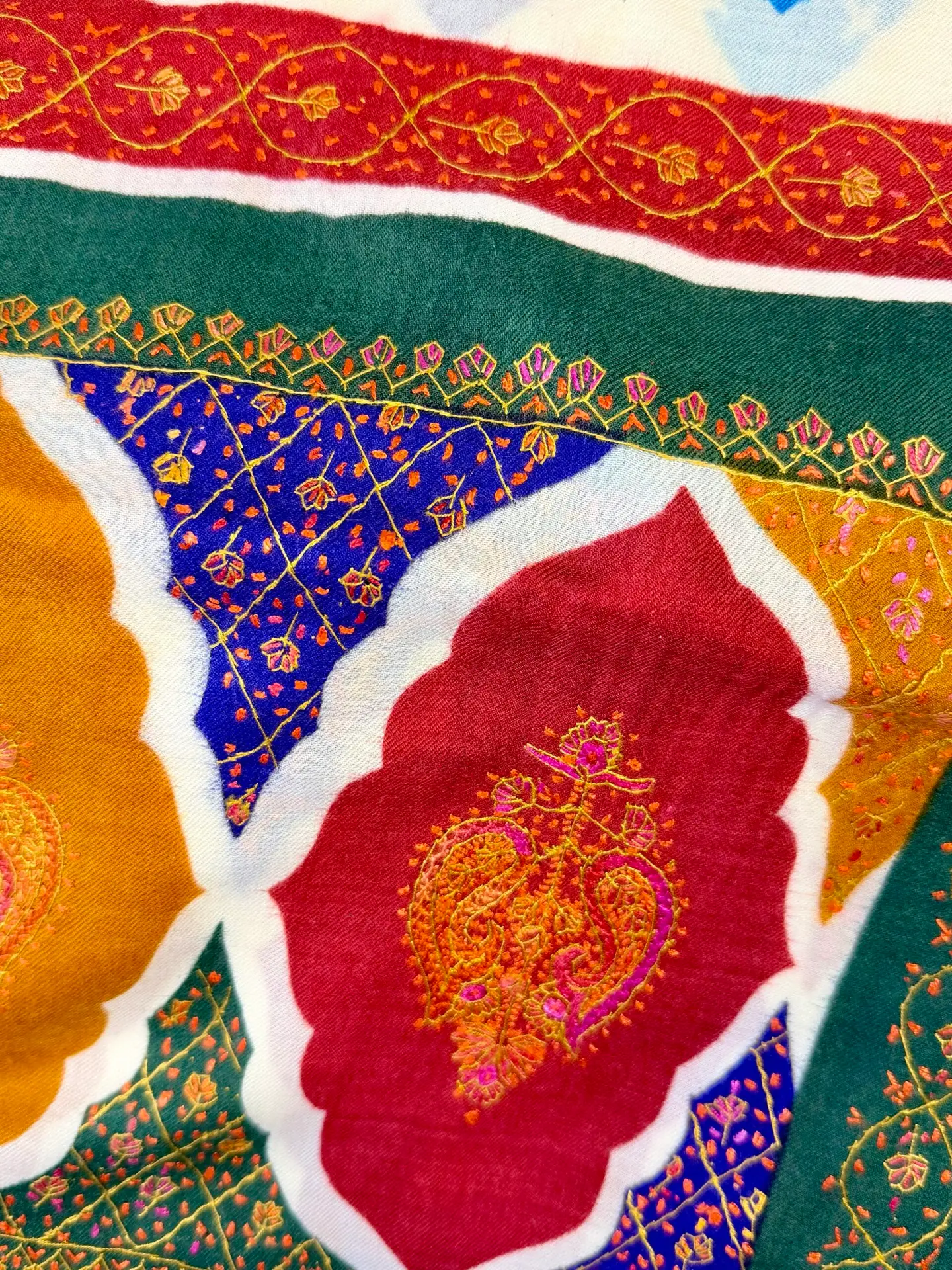 Cashmere Sozni Hand‑Embroidered Scarf - Image 13