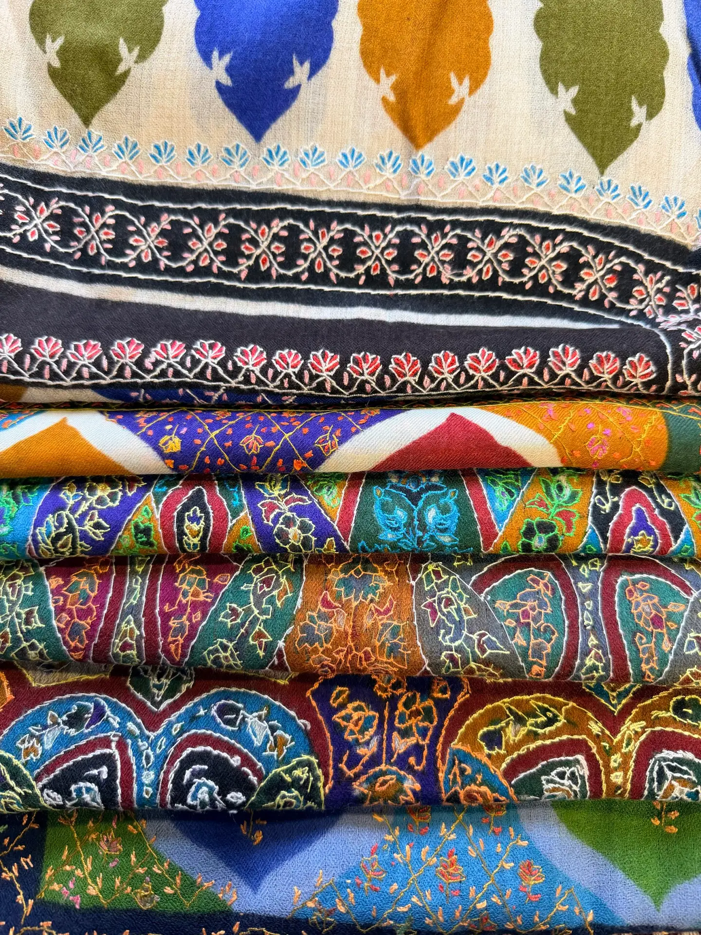 Cashmere Sozni Hand‑Embroidered Scarf - Image 19