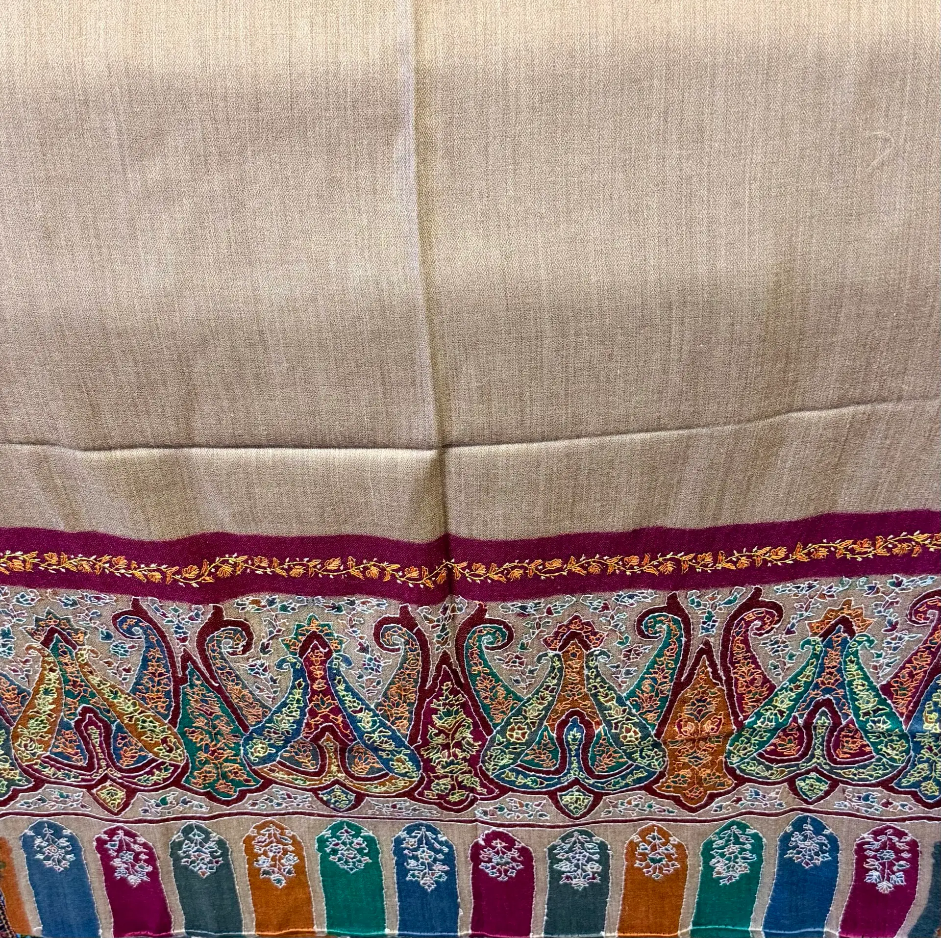 Cashmere Sozni Hand‑Embroidered Scarf - Image 8