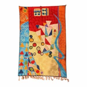 Radiant Geometry – Inspired Art Quilt Wall Hanging (Handmade, 3×2 ft)