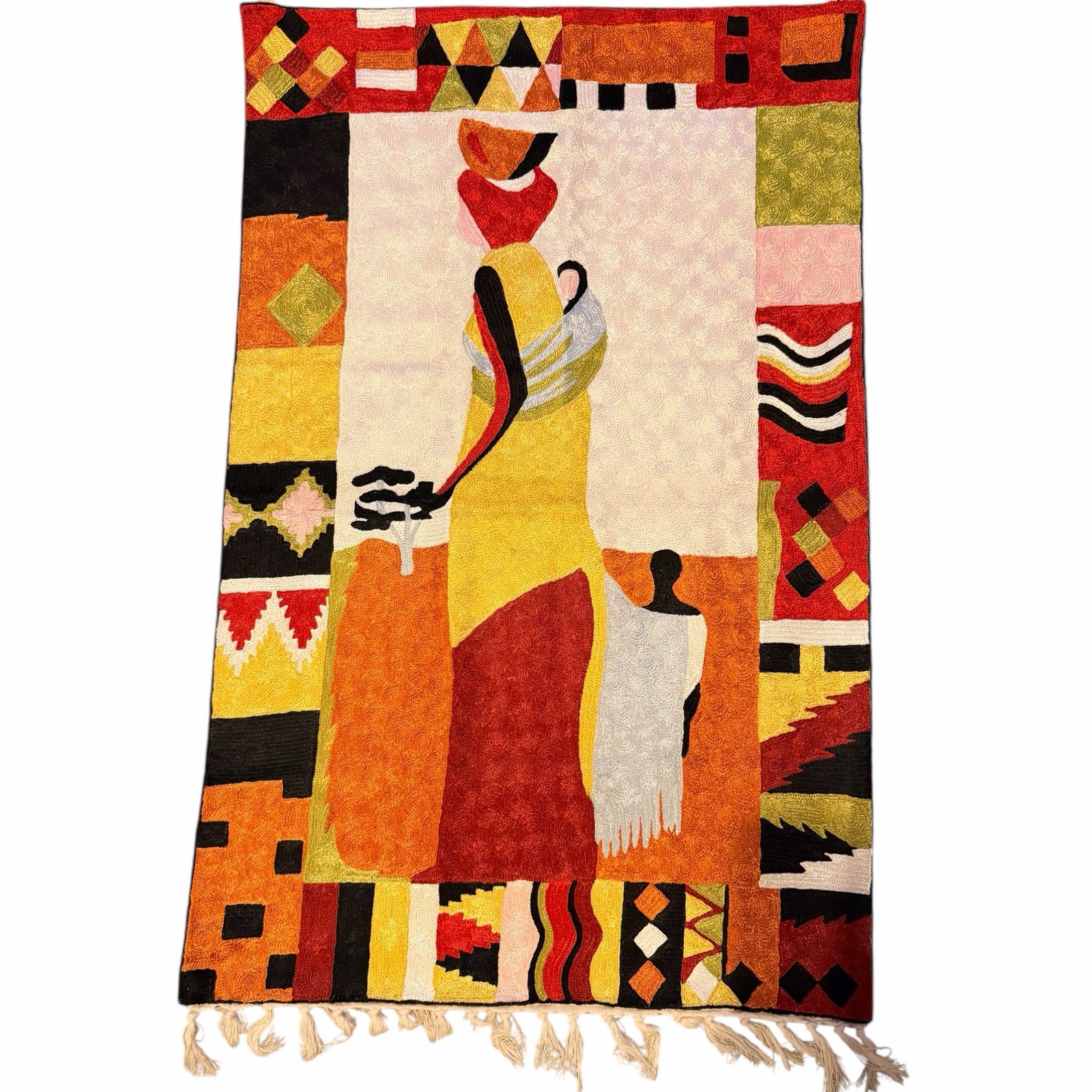 Mother of the Earth – African Maternity Art Inspired Handmade Wall Hanging - Image 3